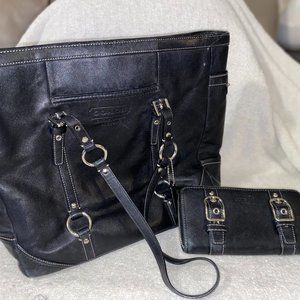 Coach bag with wallet, good condition.